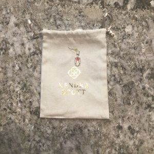 Kendra Scott SINGLE Lee drop earring dichroic glass in Silver